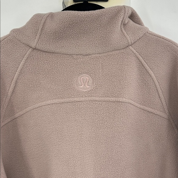 Lululemon Scuba Tumbled Fleece Funnel-Neck Half Zip Adaptive Pink/Gold M/L - Picture 7 of 8